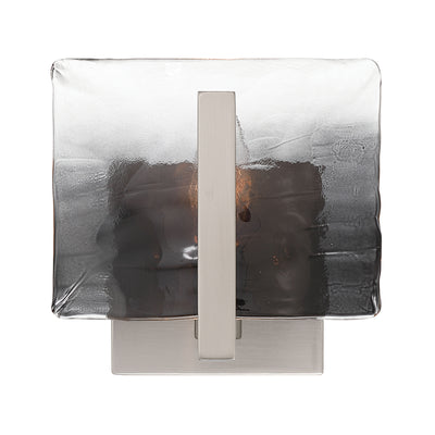 Aenon 1-light Wall Sconce in Pewter with Smokey Water Glass - - Golden Lighting