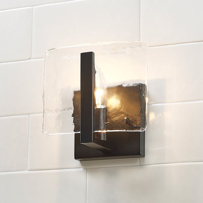 Aenon 1-light Wall Sconce in Matte Black - - Golden Lighting