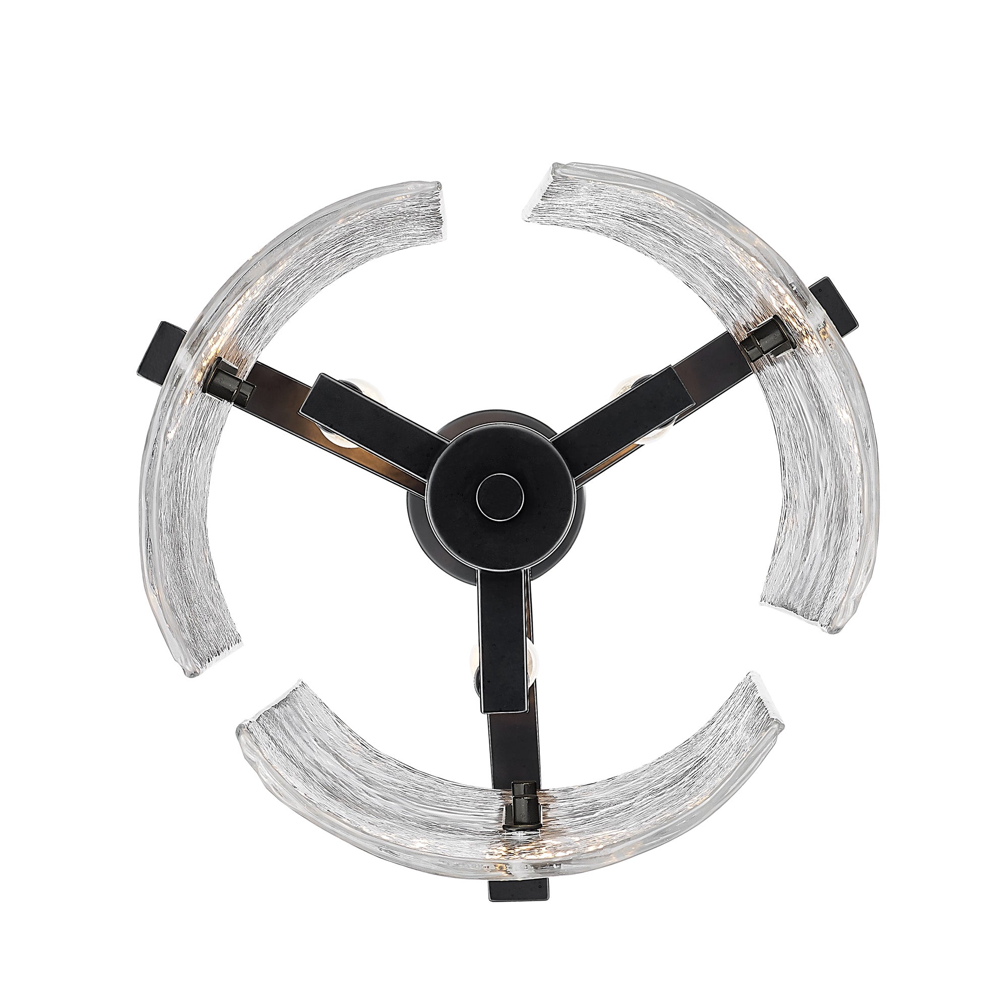 Yep by Golden Lighting Aenon 3-light Pendant in Matte Black