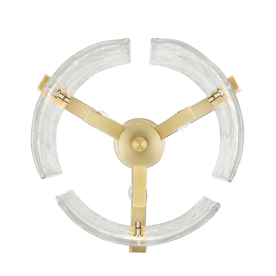 Aenon 3-light Pendant in Brushed Champagne Brass - - Golden Lighting