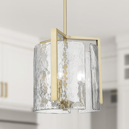 Aenon 3-light Pendant in Brushed Champagne Brass - - Golden Lighting