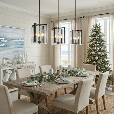 Aenon 3-light Pendant in Matte Black - - Golden Lighting