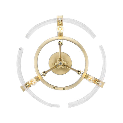 Aenon 3-light Semi-Flush Mount in Brushed Champagne Brass - - Golden Lighting