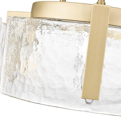 Aenon 3-light Semi-Flush Mount in Brushed Champagne Brass - - Golden Lighting
