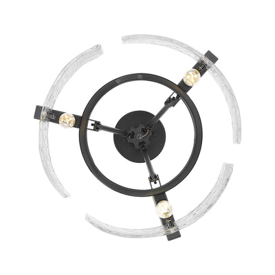 Aenon 3-light Semi-Flush Mount in Matte Black - - Golden Lighting
