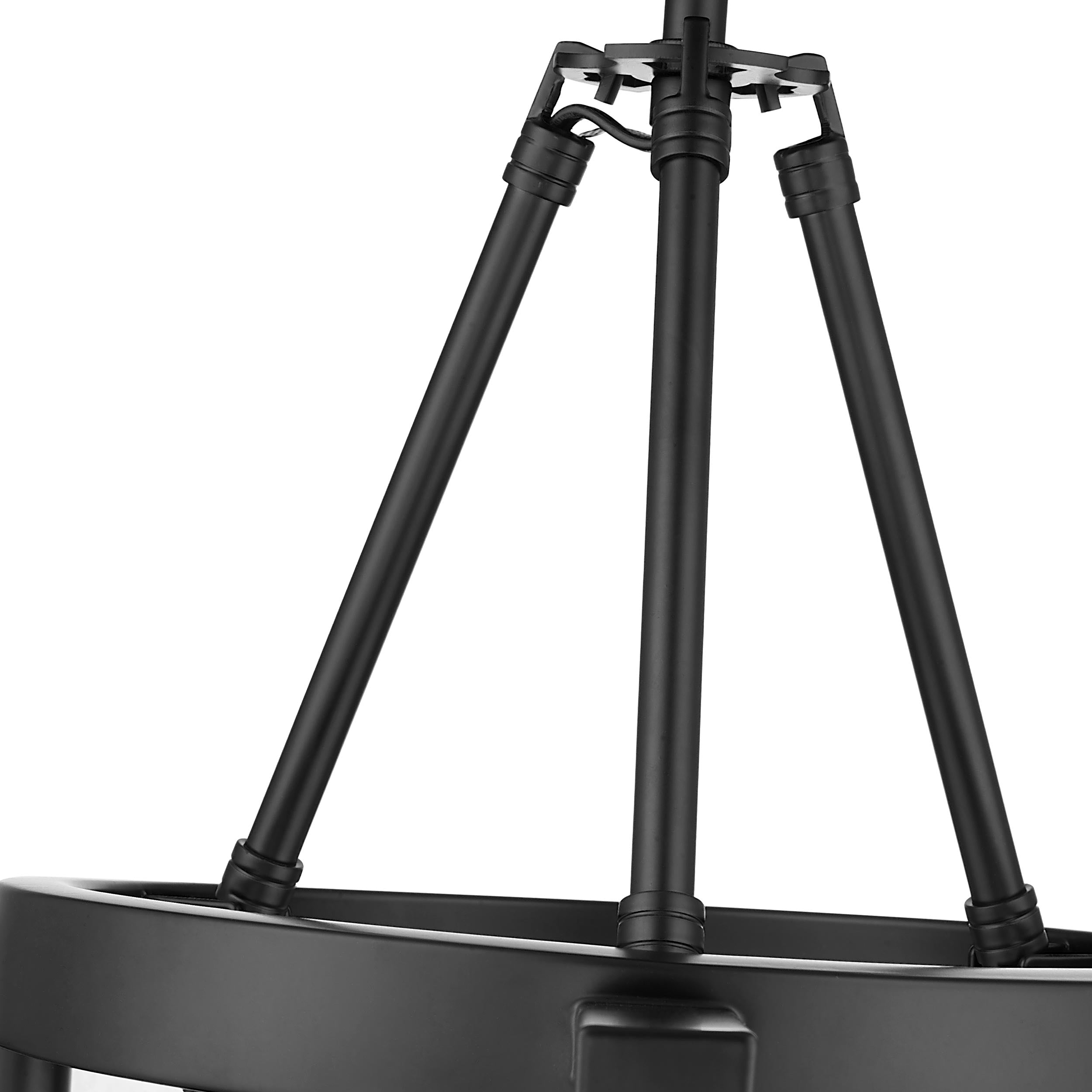 Aenon 3-light Semi-Flush Mount in Matte Black - - Golden Lighting