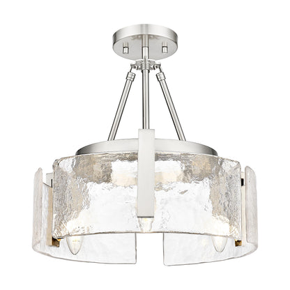 Aenon 3-light Semi-Flush Mount in Pewter - - Golden Lighting