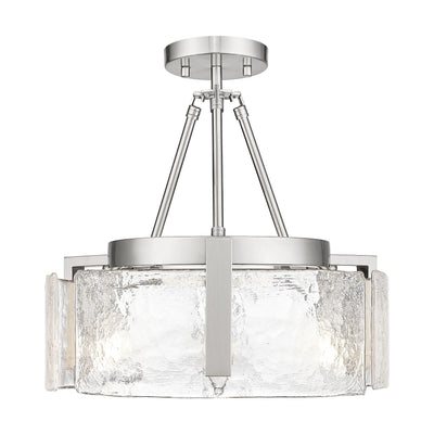 Aenon 3-light Semi-Flush Mount in Pewter - Default Title - Golden Lighting