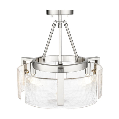 Aenon 3-light Semi-Flush Mount in Pewter - - Golden Lighting