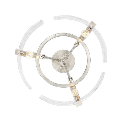 Aenon 3-light Semi-Flush Mount in Pewter - - Golden Lighting