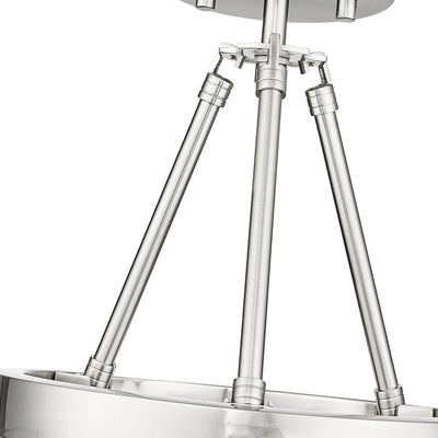 Aenon 3-light Semi-Flush Mount in Pewter - - Golden Lighting