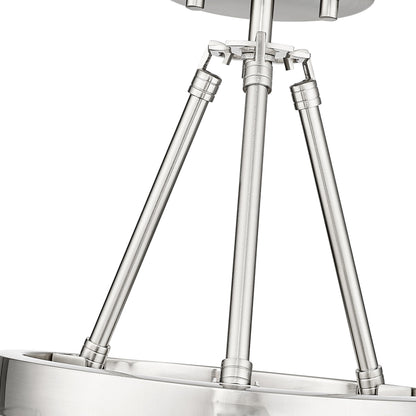 Aenon 3-light Semi-Flush Mount in Pewter - - Golden Lighting