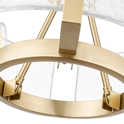 Aenon 3-light Chandelier in Brushed Champagne Brass - - Golden Lighting
