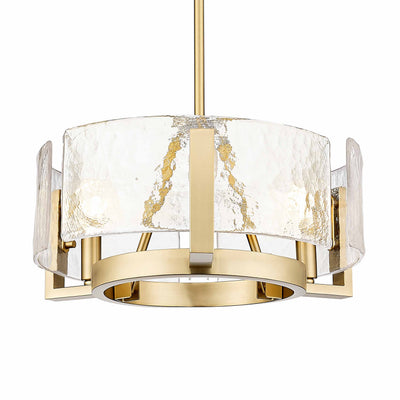 Aenon 3-light Chandelier in Brushed Champagne Brass - Default Title - Golden Lighting