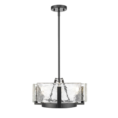 Aenon 3-light Chandelier in Matte Black - - Golden Lighting