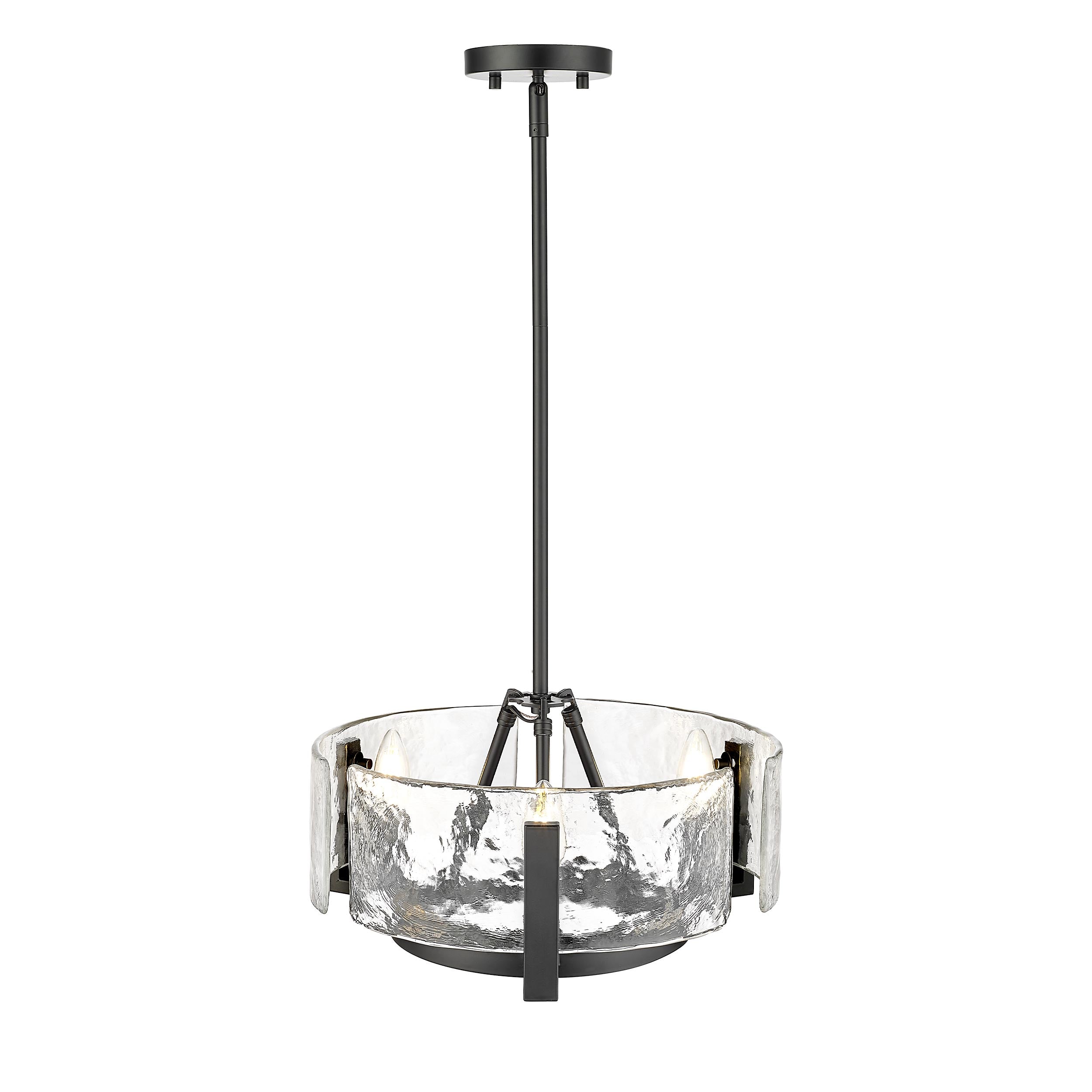 Yep by Golden Lighting Aenon 3-light Chandelier in Matte Black - - Golden Lighting