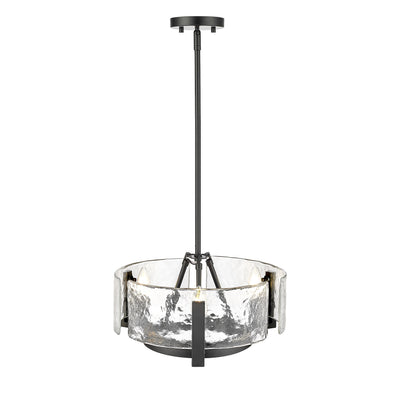 Aenon 3-light Chandelier in Matte Black - - Golden Lighting