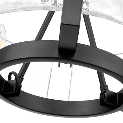 Aenon 3-light Chandelier in Matte Black - - Golden Lighting
