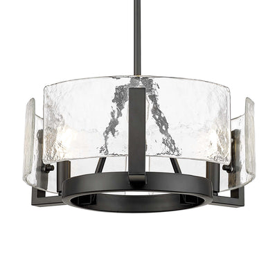 Aenon 3-light Chandelier in Matte Black - Default Title - Golden Lighting
