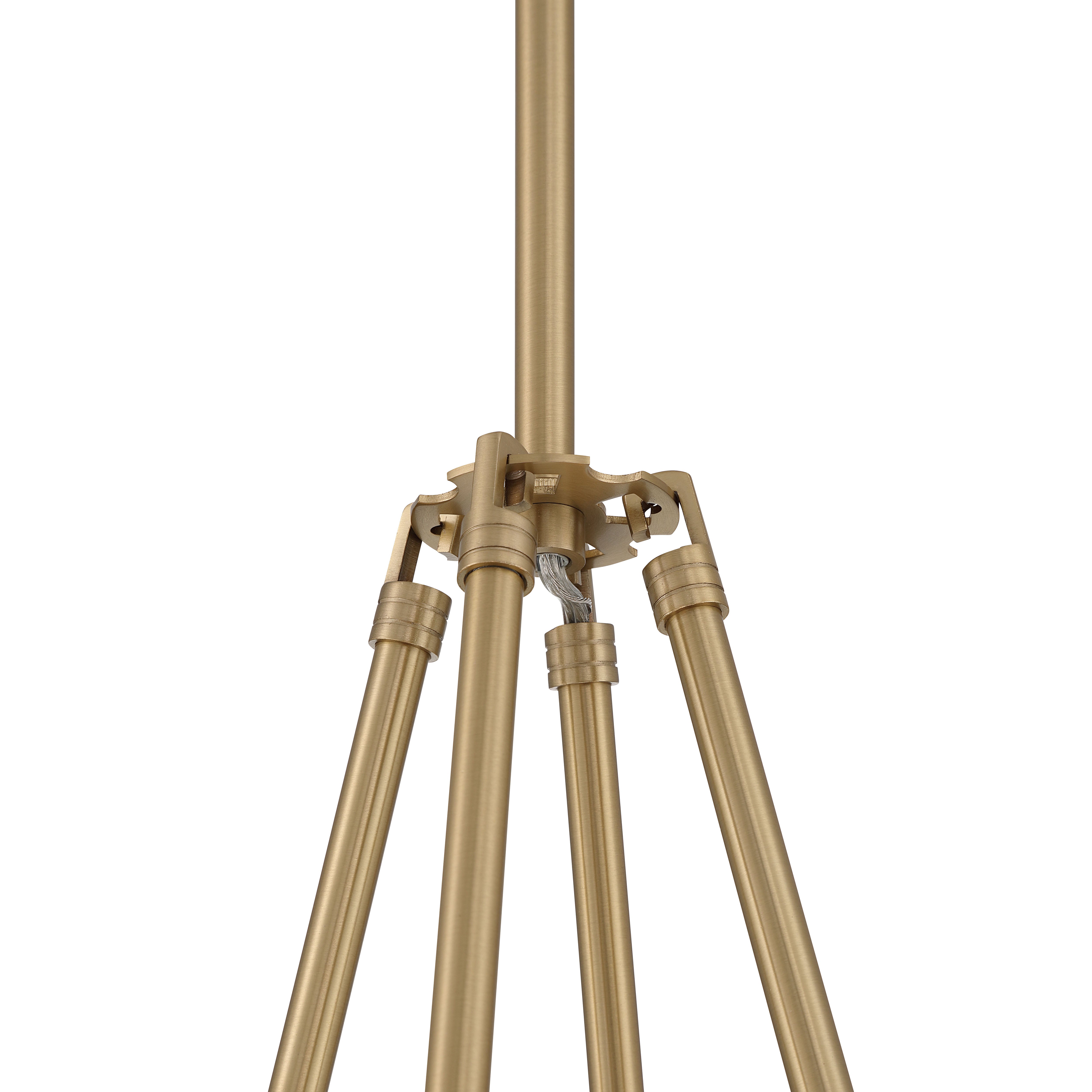 Aenon 4-Light Chandelier in Brushed Champagne Brass with Hammered Water Glass - - Golden Lighting