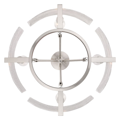 Aenon 4-light Semi-Flush Mount in Pewter with Hammered Water Glass - - Golden Lighting