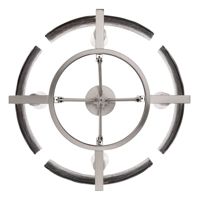 Aenon 4-light Semi-Flush Mount in Pewter with Smokey Water Glass - - Golden Lighting