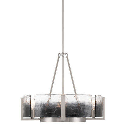 Yep by Golden Lighting Aenon 4-Light Chandelier in Pewter with Smokey Water Glass - Default Title - Golden Lighting