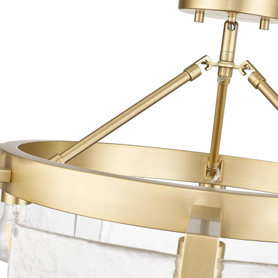 Aenon 6-light Semi-Flush Mount in Brushed Champagne Brass - - Golden Lighting