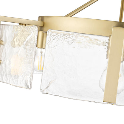Aenon 6-light Semi-Flush Mount in Brushed Champagne Brass - - Golden Lighting