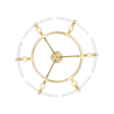 Aenon 6-light Semi-Flush Mount in Brushed Champagne Brass - - Golden Lighting