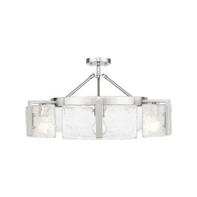 Aenon 6-light Semi-Flush Mount in Pewter - - Golden Lighting
