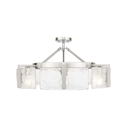 Aenon 6-light Semi-Flush Mount in Pewter - - Golden Lighting