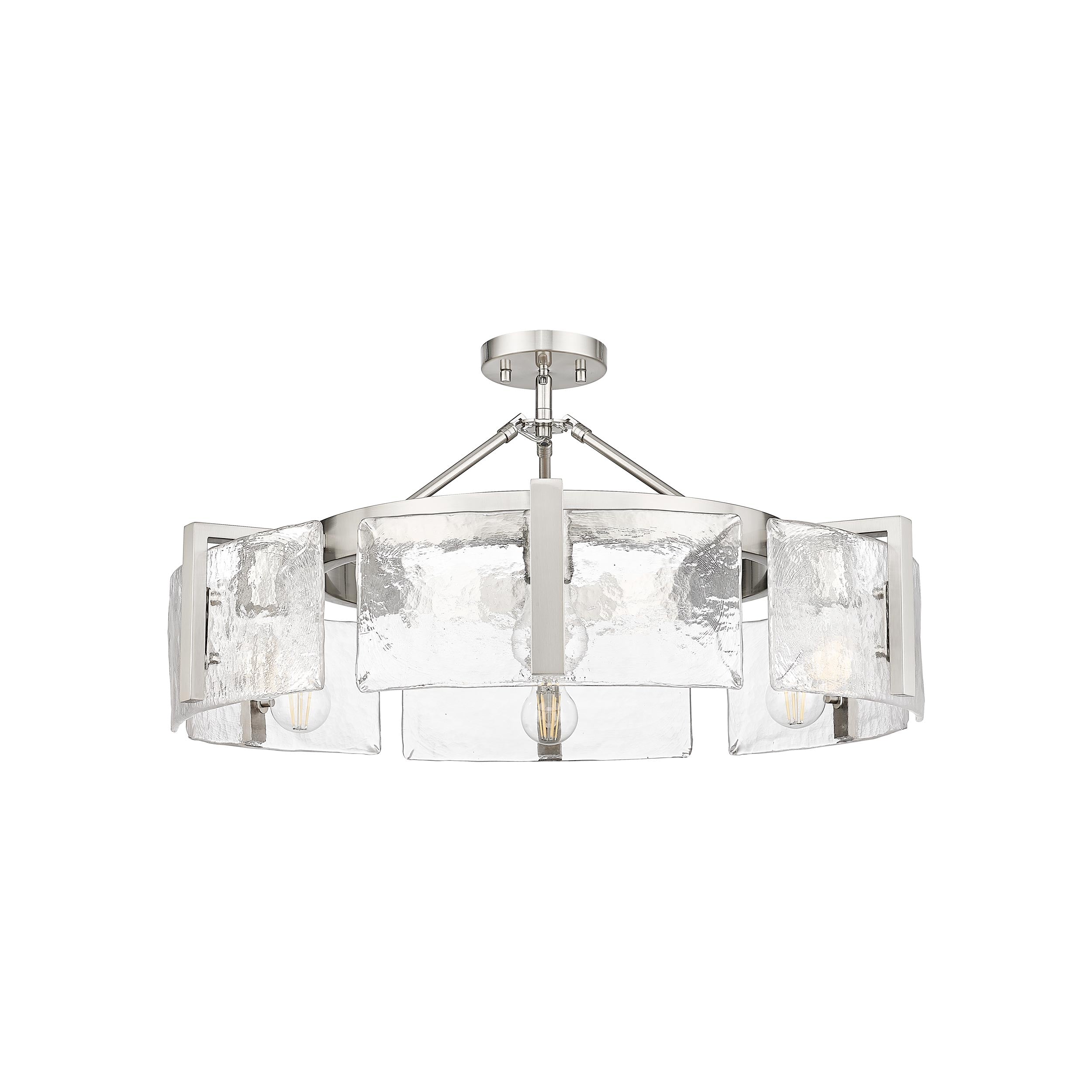 Aenon 6-light Semi-Flush Mount in Pewter - - Golden Lighting