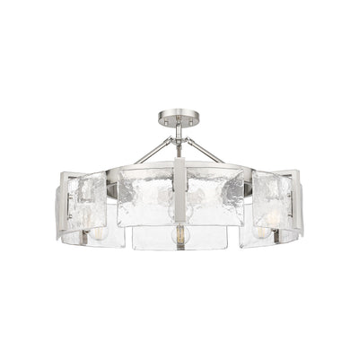 Aenon 6-light Semi-Flush Mount in Pewter - - Golden Lighting