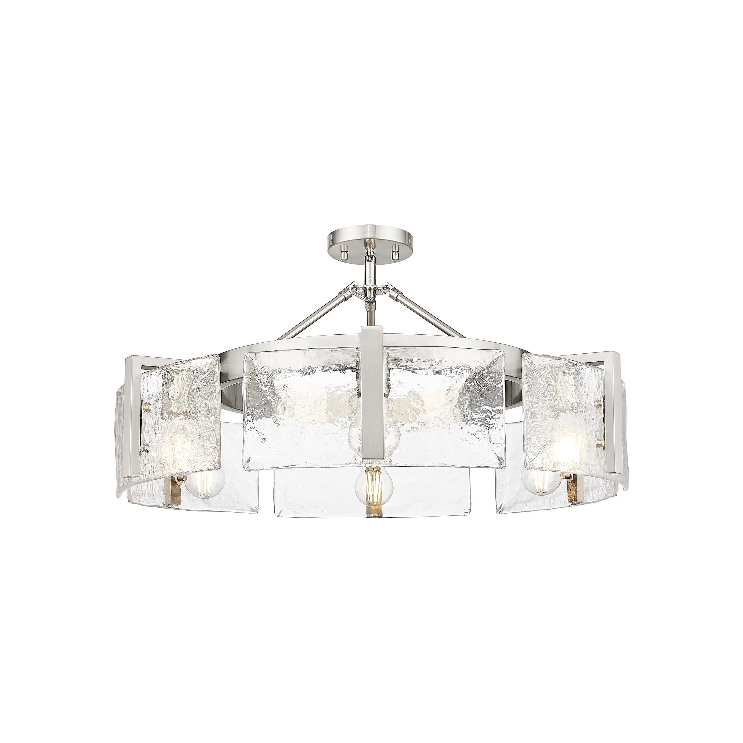 Aenon 6-light Semi-Flush Mount in Pewter - - Golden Lighting