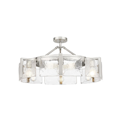Aenon 6-light Semi-Flush Mount in Pewter - - Golden Lighting