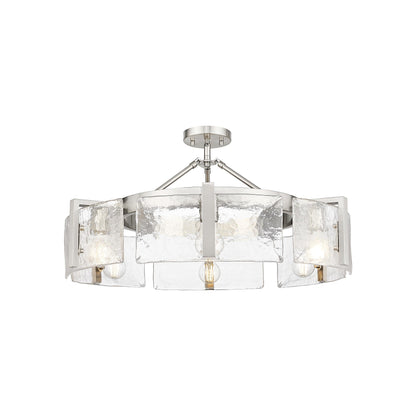 Aenon 6-light Semi-Flush Mount in Pewter - - Golden Lighting