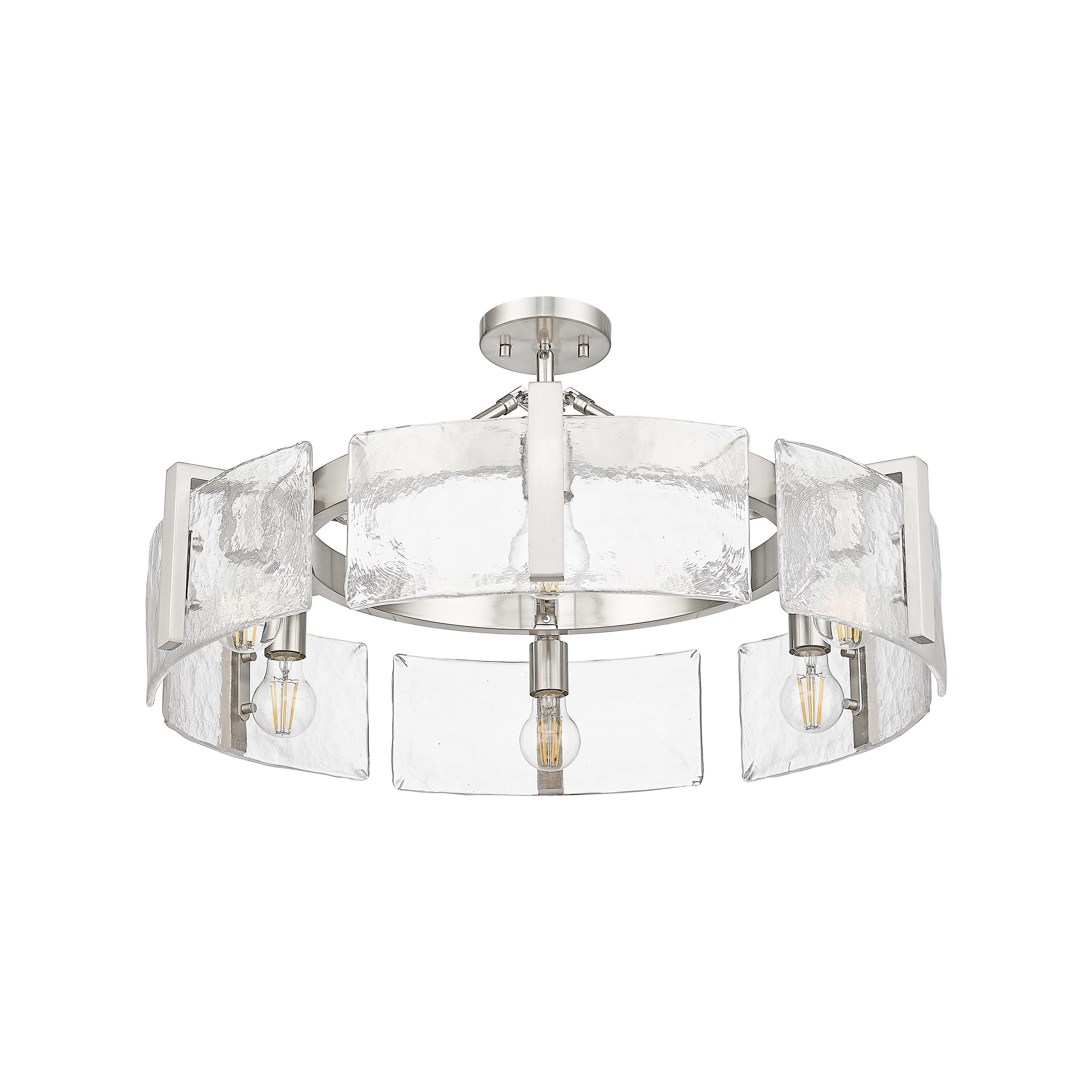 Aenon 6-light Semi-Flush Mount in Pewter - - Golden Lighting