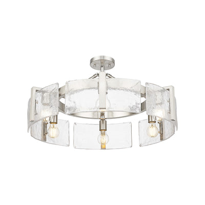 Aenon 6-light Semi-Flush Mount in Pewter - - Golden Lighting