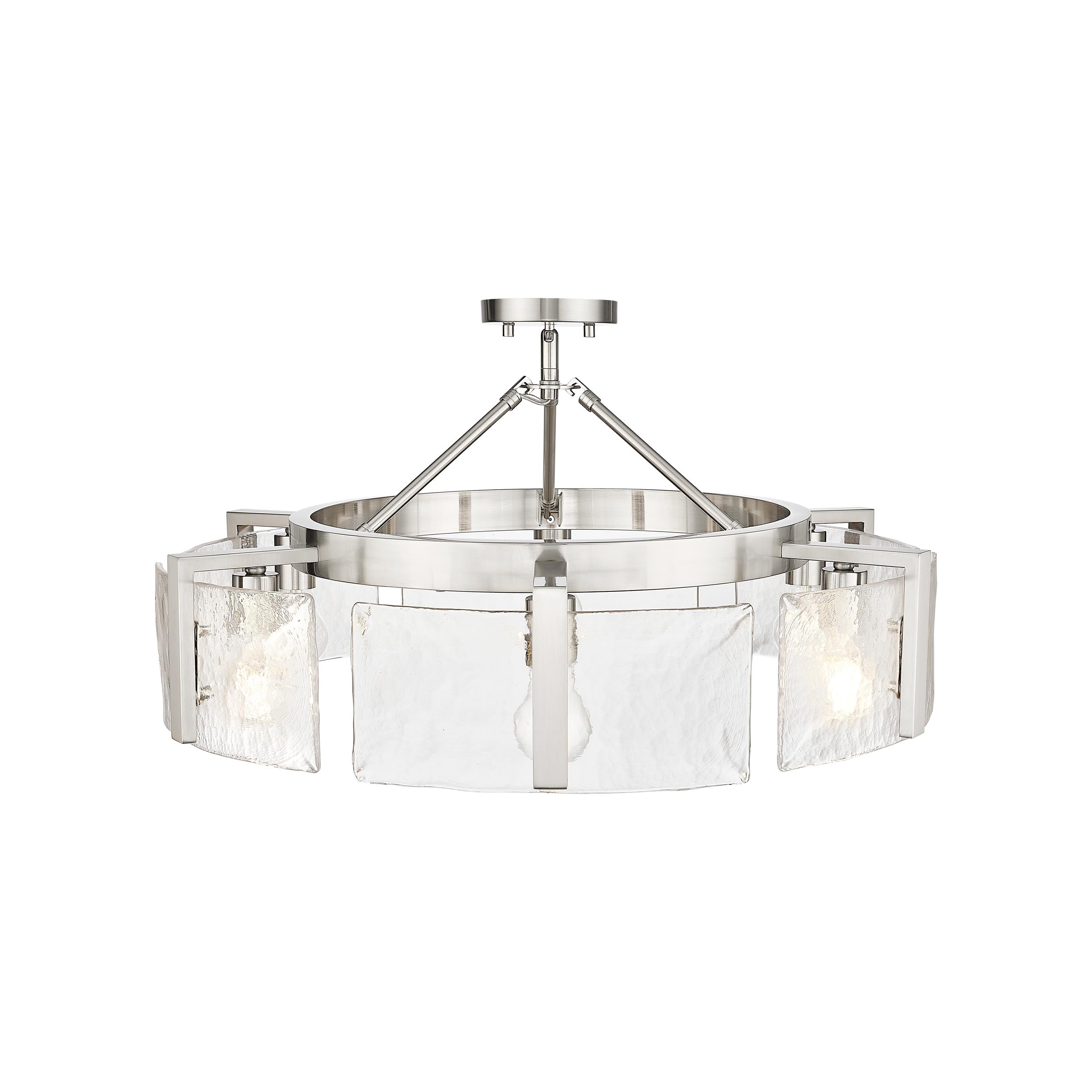 Aenon 6-light Semi-Flush Mount in Pewter - - Golden Lighting