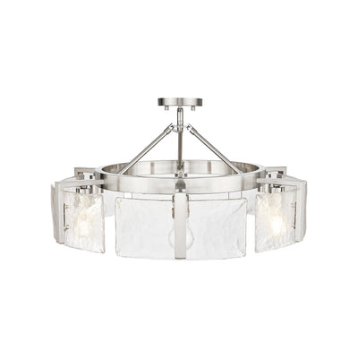 Aenon 6-light Semi-Flush Mount in Pewter - - Golden Lighting