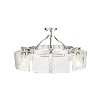 Aenon 6-light Semi-Flush Mount in Pewter - - Golden Lighting