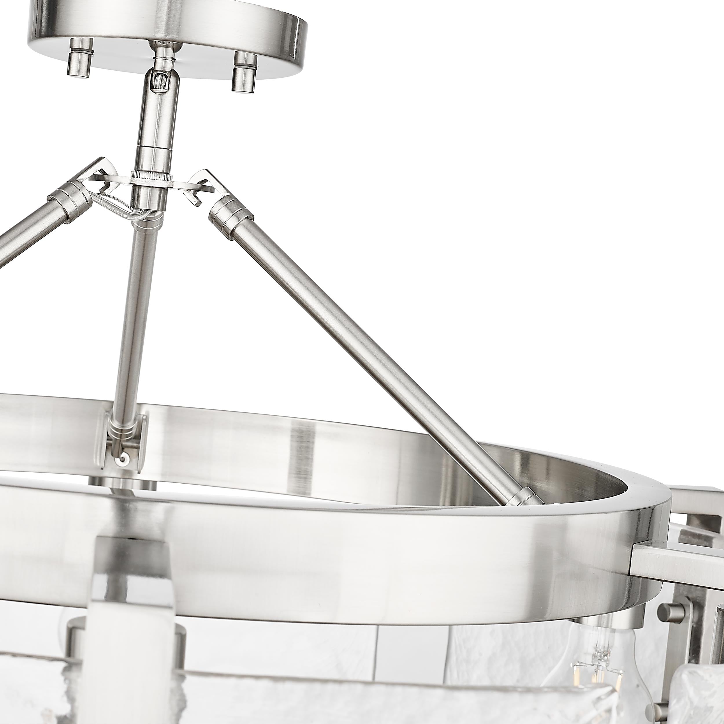 Aenon 6-light Semi-Flush Mount in Pewter - - Golden Lighting