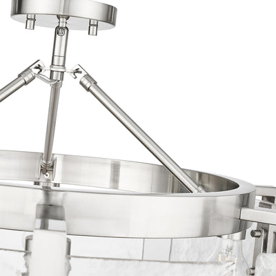 Aenon 6-light Semi-Flush Mount in Pewter - - Golden Lighting