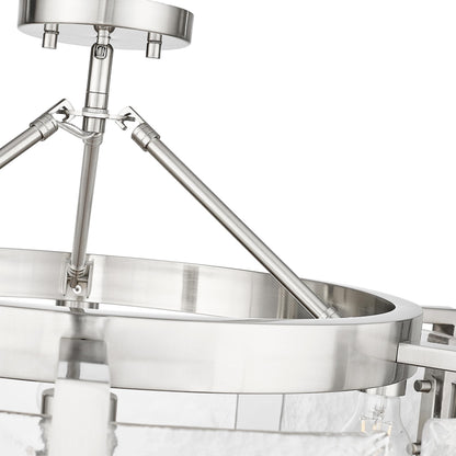Aenon 6-light Semi-Flush Mount in Pewter - - Golden Lighting