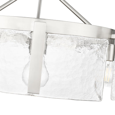 Aenon 6-light Semi-Flush Mount in Pewter - - Golden Lighting