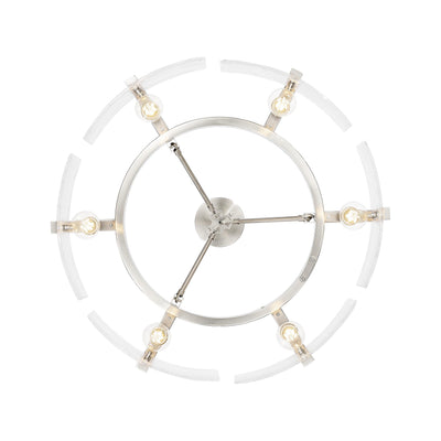 Aenon 6-light Semi-Flush Mount in Pewter - - Golden Lighting