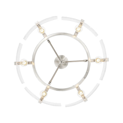 Aenon 6-light Semi-Flush Mount in Pewter - - Golden Lighting