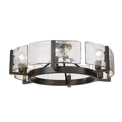 Aenon 6-light Semi-Flush Mount in Matte Black - - Golden Lighting