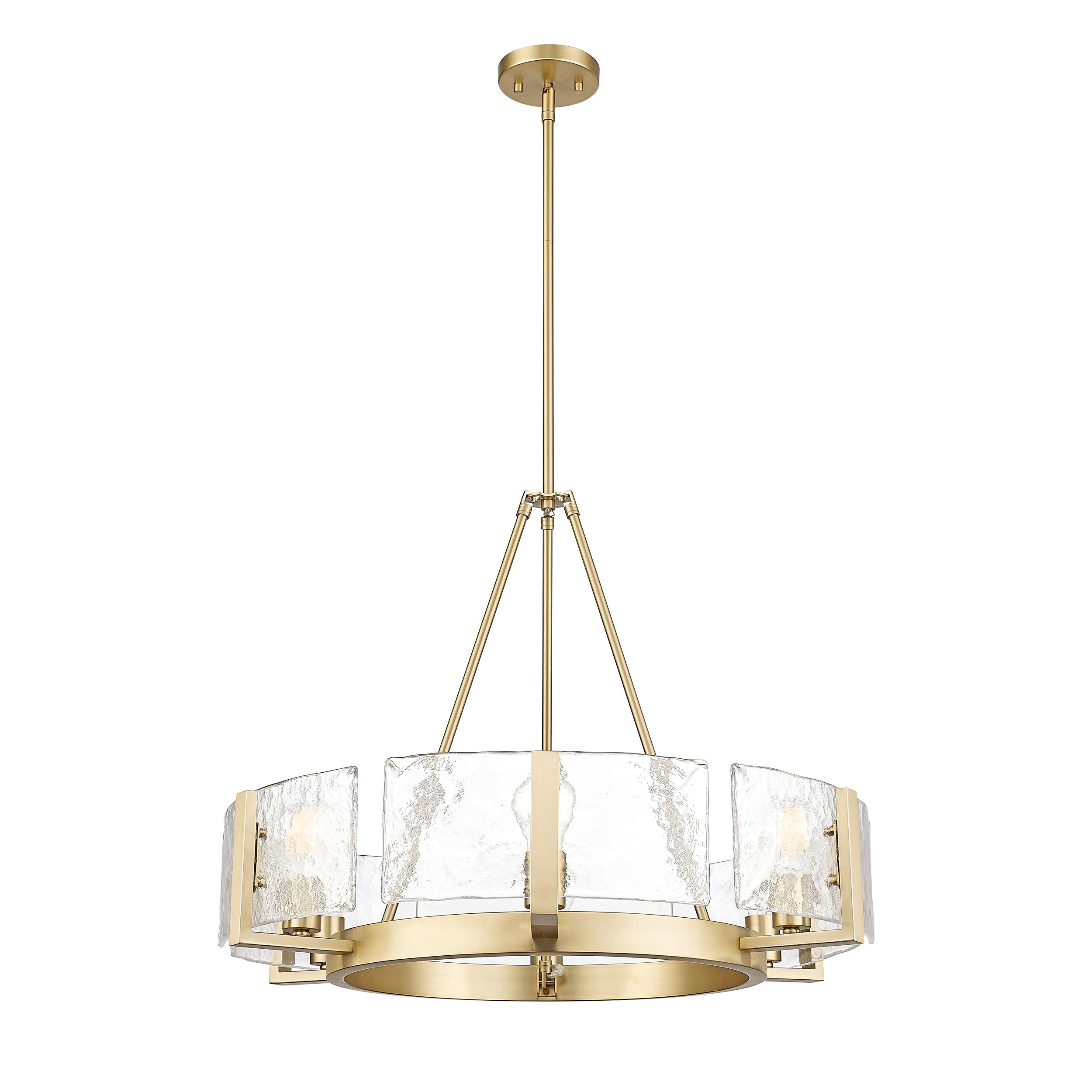 Yep by Golden Lighting Aenon 6-light Chandelier in Brushed Champagne Brass - - Golden Lighting